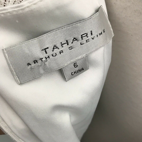 Tahari Arthur S. Levine Floral Crochet Gown Dress - Picture 6 of 7